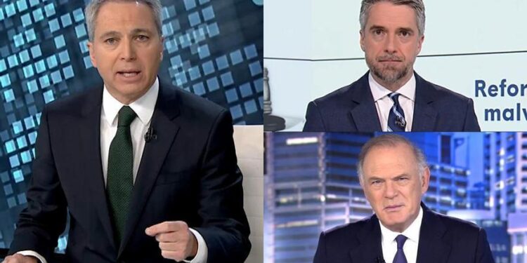 ‘Antena 3 Noticias’ se mantiene en cabeza y el ‘Telediario’ supera en cuota a ‘Informativos Telecinco’