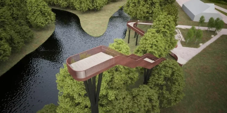 Construyen Nuevo Gazebo Original en el Parque Regional de Pagramani