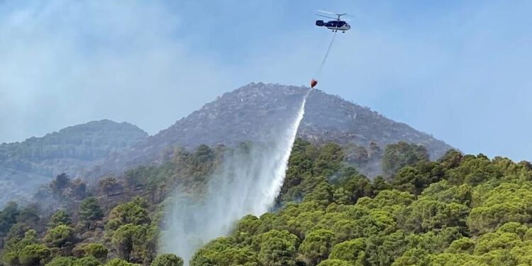 El fuego quema 2.000 hectáreas en Mijas y obliga a desalojar a 3.000 personas
